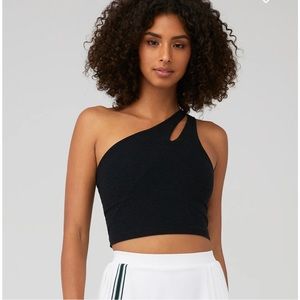 Beyond Yoga Lost Your Mind One Shoulder Crop Tank